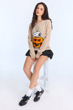 Peanuts Snoopy And Woodstock Halloween Pumpkin Crew Neck Sweatshirt thumbnail 5
