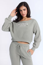 AERO Graphic Off-Shoulder Sweatshirt thumbnail 1