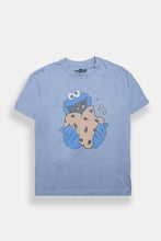 T-shirt coupe garçonne décontractée en délavé millésimé à imprimé Cookie Monster thumbnail 2