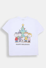 T-shirt coupe garçonne imprimé Peanuts Snoopy paradis hivernal thumbnail 1