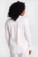 Linen-Blend Oversized Button-Up Shirt thumbnail 3