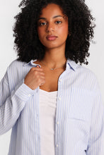 Linen-Blend Oversized Button-Up Shirt thumbnail 10