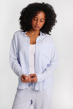 Linen-Blend Oversized Button-Up Shirt thumbnail 9
