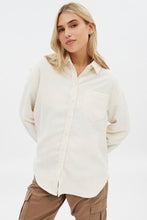 Corduroy Button-Up Shirt With Pockets thumbnail 1