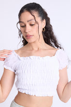 Off-Shoulder Smocked Top thumbnail 6