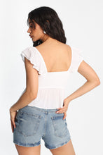 Flutter Sleeve Smocked Babydoll Top thumbnail 4