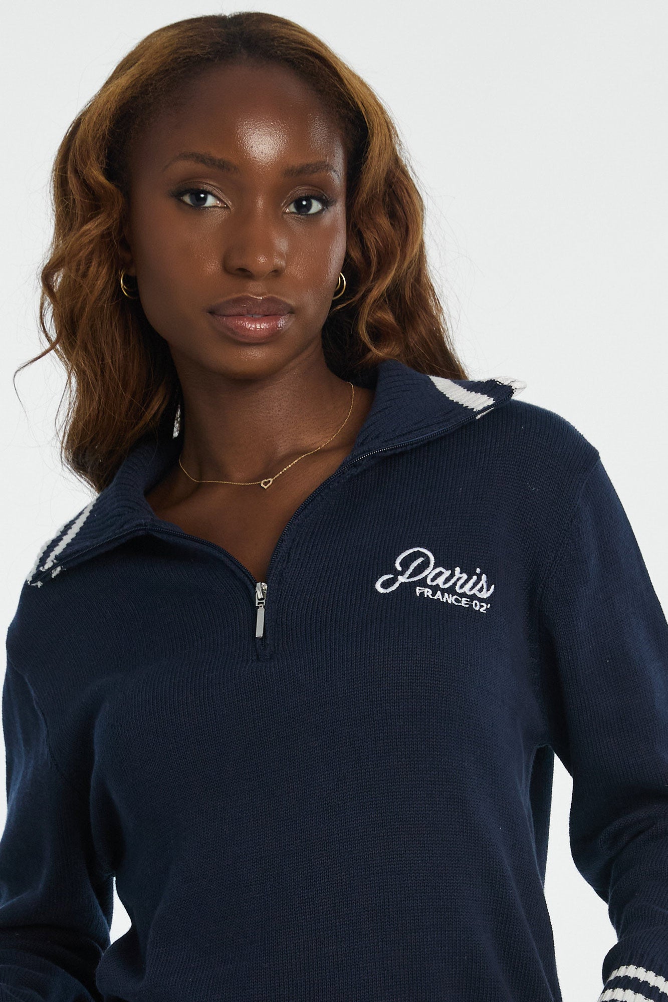 【Her lip to】Embroidery Polo Sweatshirt Her lip to】Embroidery Polo Sweatshirt Her lip to