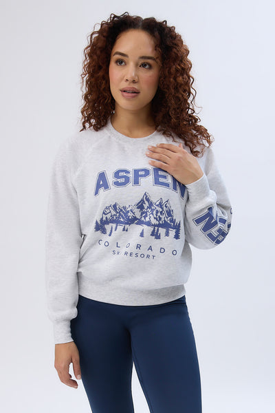 Graphic Raglan Sleeve Crew Neck Sweatshirt – Bluenotes