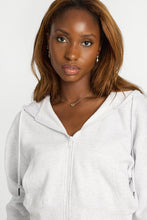 Pull à capuche coupe midi zippé thumbnail 7