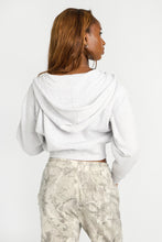 Pull à capuche coupe midi zippé thumbnail 8