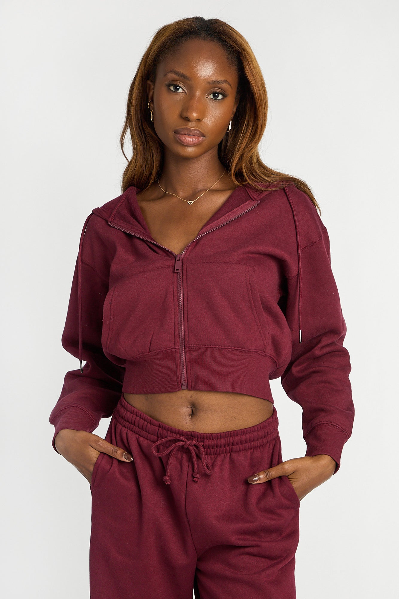 Zip-Up Midi Hoodie