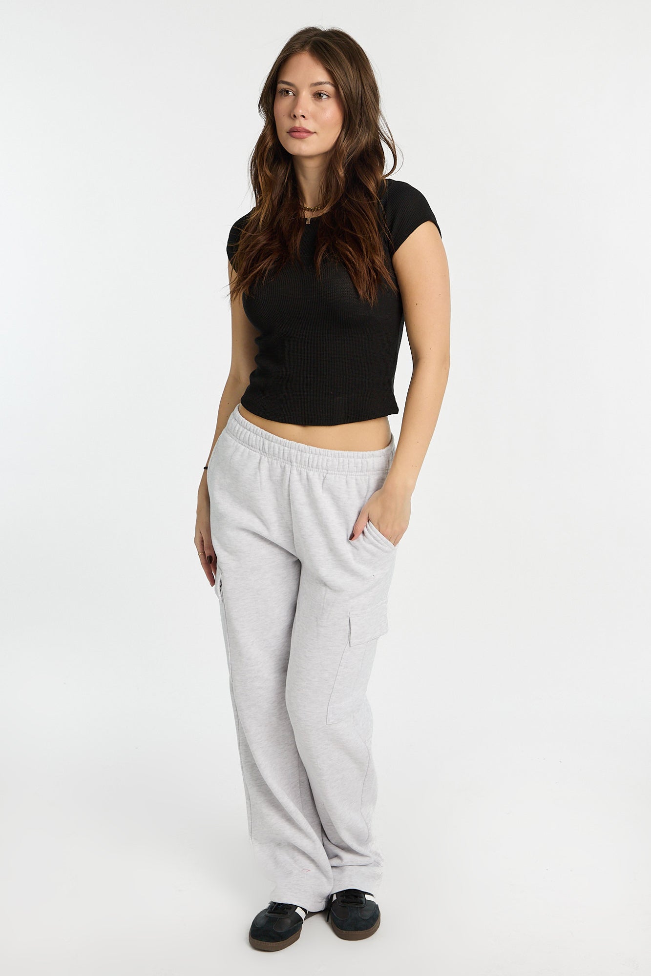 Wide Leg Cargo Sweatpants