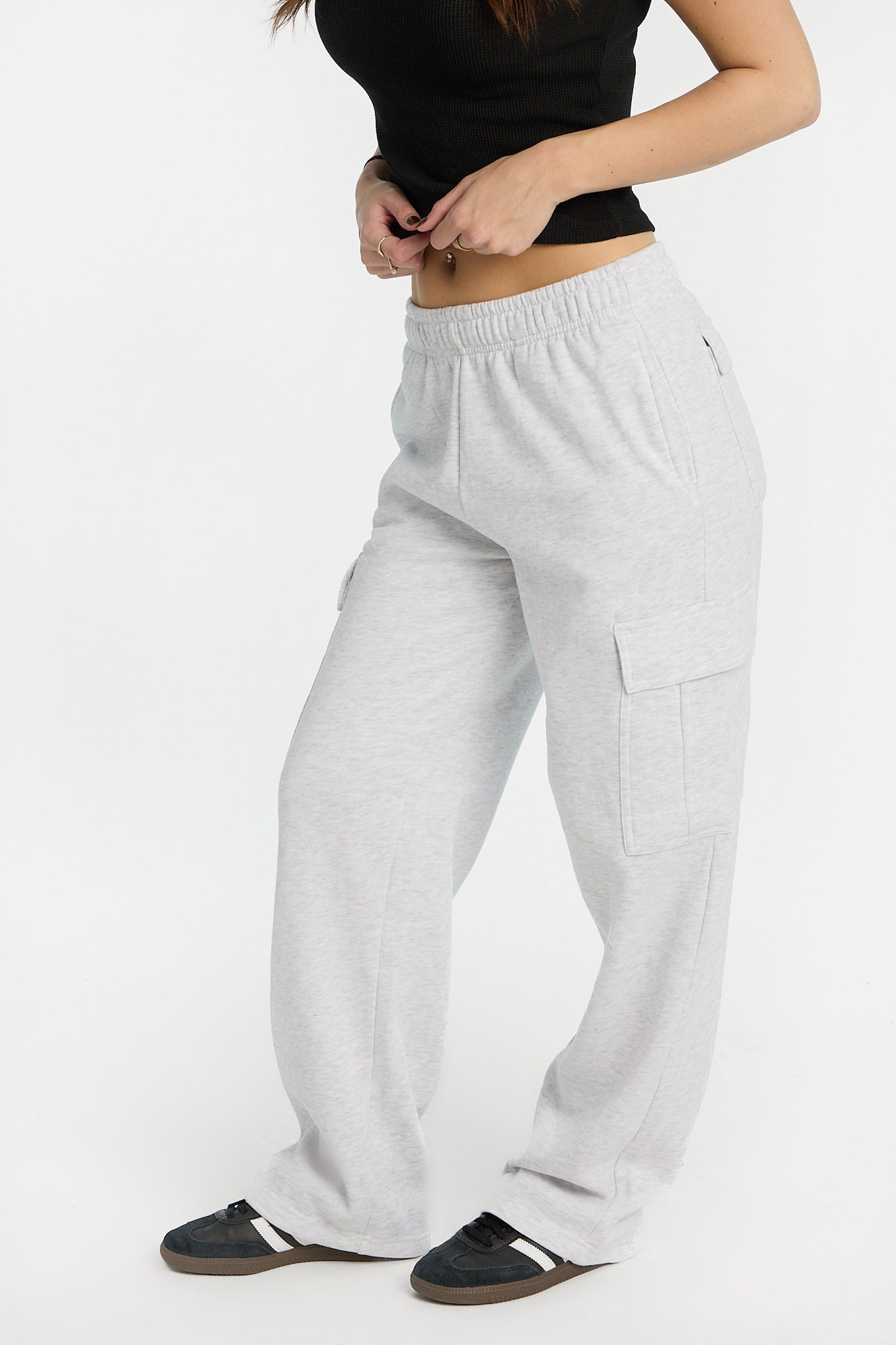 Wide Leg Cargo Sweatpants