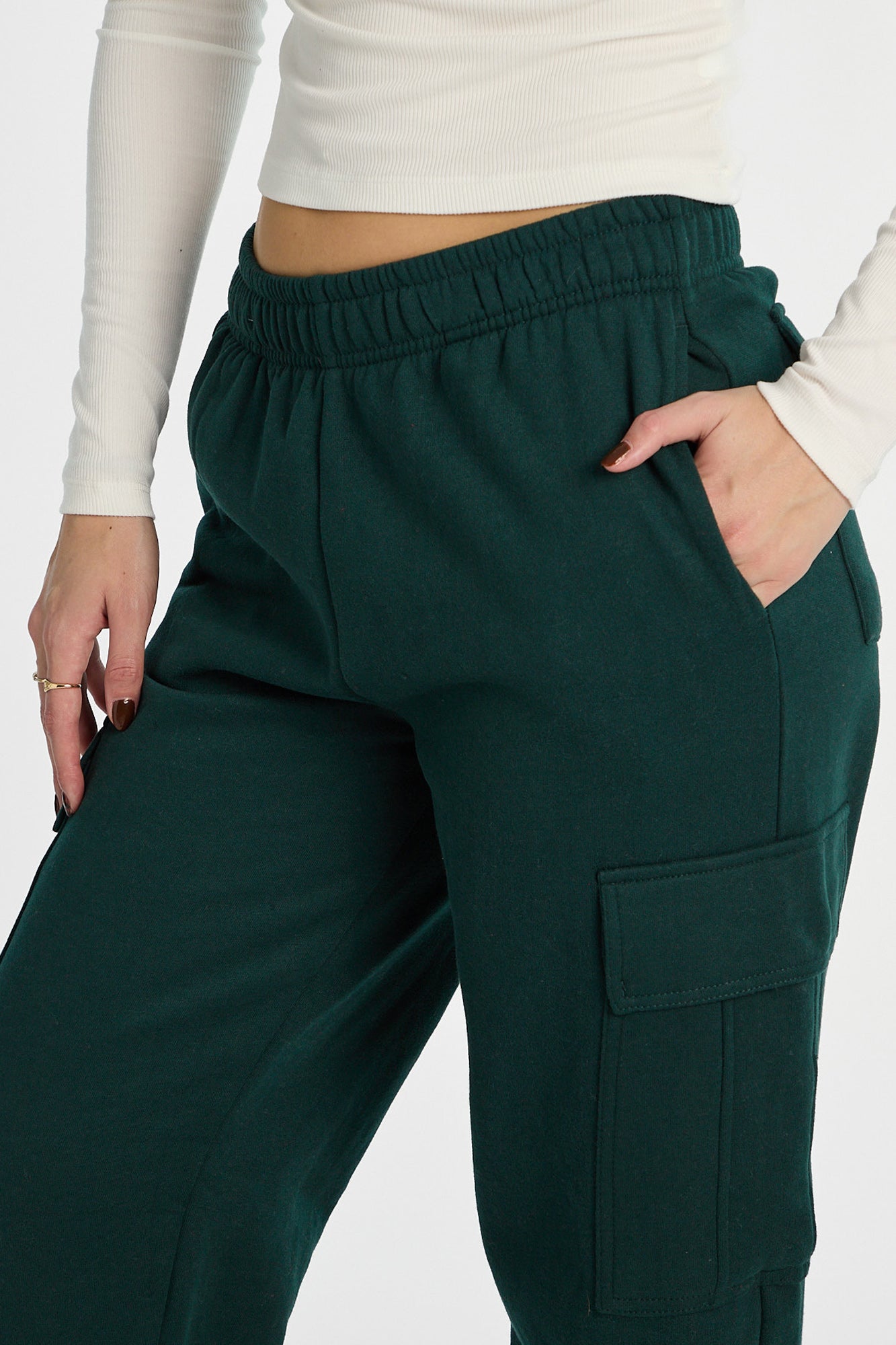 Wide Leg Cargo Sweatpants