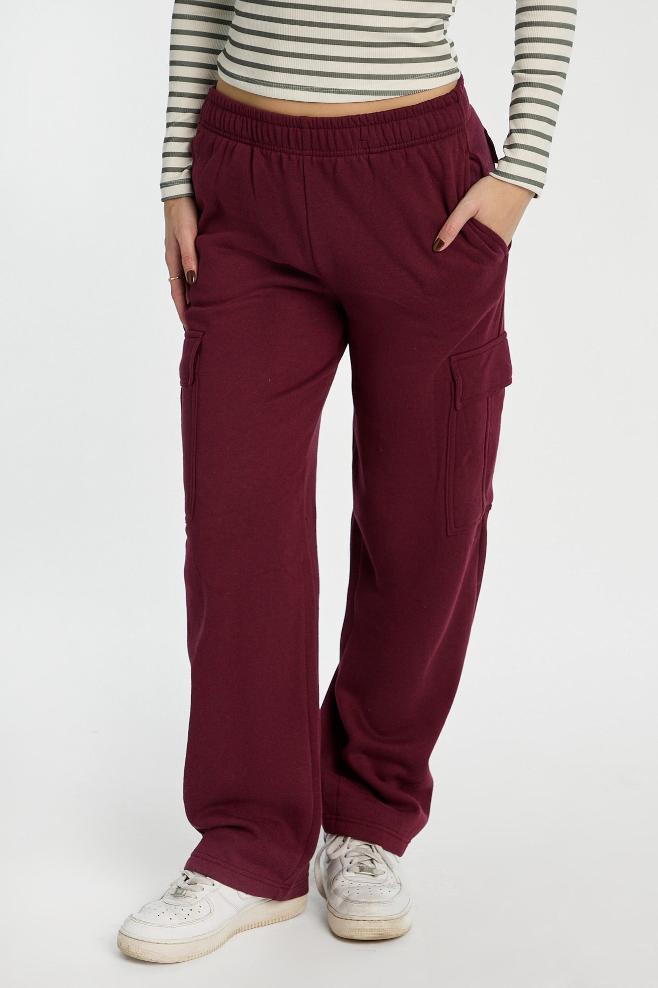 Wide Leg Cargo Sweatpants
