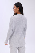 Waffle Knit Oversized Long Sleeve Tee thumbnail 4