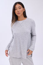 Waffle Knit Oversized Long Sleeve Tee thumbnail 1