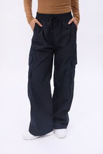 High Rise Wide Leg Cargo Twill Pants thumbnail 6