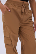 High Rise Wide Leg Cargo Twill Pants thumbnail 3