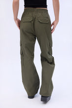 High Rise Wide Leg Cargo Twill Pants thumbnail 3