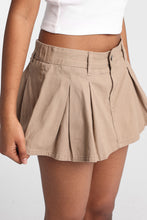 Low Rise Pleated Twill Skort thumbnail 3