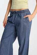Chambray Drawstring Wide Leg Pants thumbnail 2