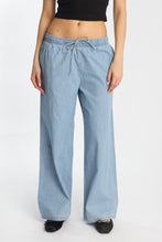 Chambray Drawstring Wide Leg Pants thumbnail 5