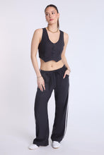 Pantalon à jambe large en mélange de lin thumbnail 4