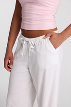 Linen-Blend Drawstring Wide Leg Pants thumbnail 2