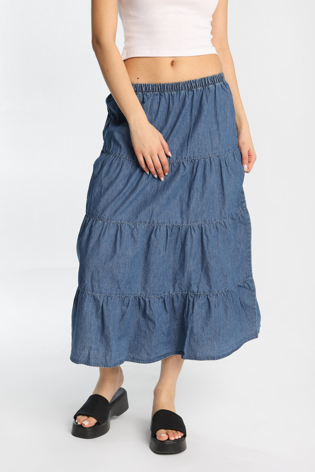 Chambray Maxi Skirt – Bluenotes
