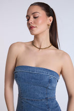 Strapless Denim Mini Dress thumbnail 9