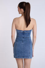 Strapless Denim Mini Dress thumbnail 11