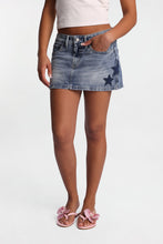 Low Rise Star Patch Denim Skort thumbnail 1