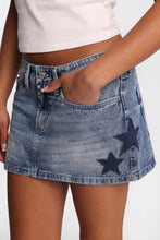 Low Rise Star Patch Denim Skort thumbnail 2