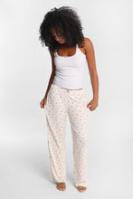 Pantalon pyjama à jambes larges en tricot pointelle thumbnail 7
