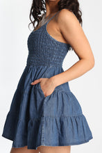 Mini-robe étagée en chambray thumbnail 3