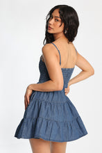 Mini-robe étagée en chambray thumbnail 4