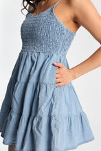 Mini-robe étagée en chambray thumbnail 6