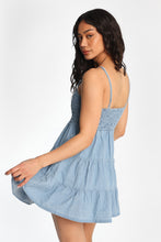 Mini-robe étagée en chambray thumbnail 7