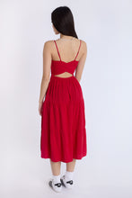 Robe midi à dos croisé et taille smockée thumbnail 2