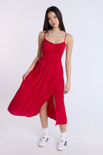 Robe midi à dos croisé et taille smockée thumbnail 1
