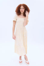 Short Sleeve Smocked Tiered Midi Dress thumbnail 5