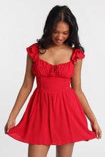Tie-Back Flutter Sleeve Mini Dress thumbnail 12