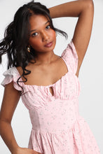 Tie-Back Flutter Sleeve Mini Dress thumbnail 21