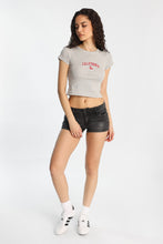 Mini short en denim taille basse thumbnail 4