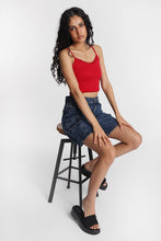 Short en jean taille basse à poches cargo thumbnail 5