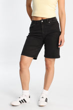 Short en jean taille haute thumbnail 1