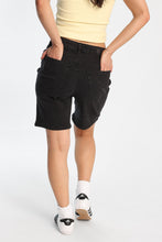 Short en jean taille haute thumbnail 3