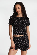 Ensemble t-shirt et shorts pyjama en tricot pointelle  imprimé thumbnail 2