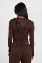 Cardigans à capuche boutonné à l'avant en tricot Pointelle thumbnail 7